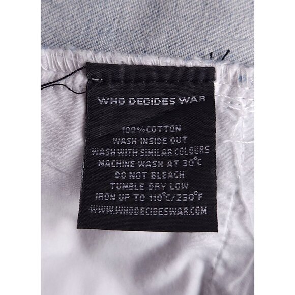 Who Decides War by MRDR BRVDO Unified Embroidered Jeans 30 Mens Blue $675 - Picture 12 of 16